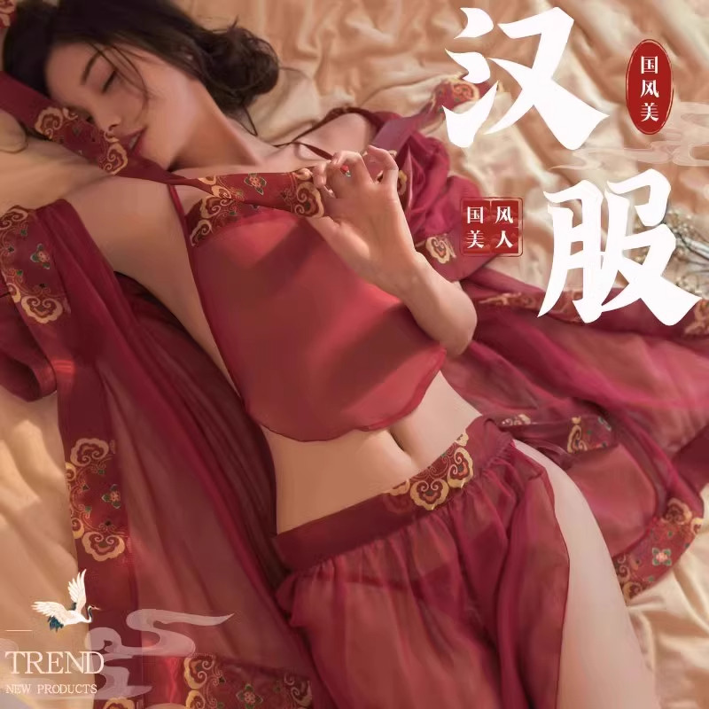 寝服款女公主汉服古风超仙性感古代睡裙贵妃古装睡衣宫廷内衣情调