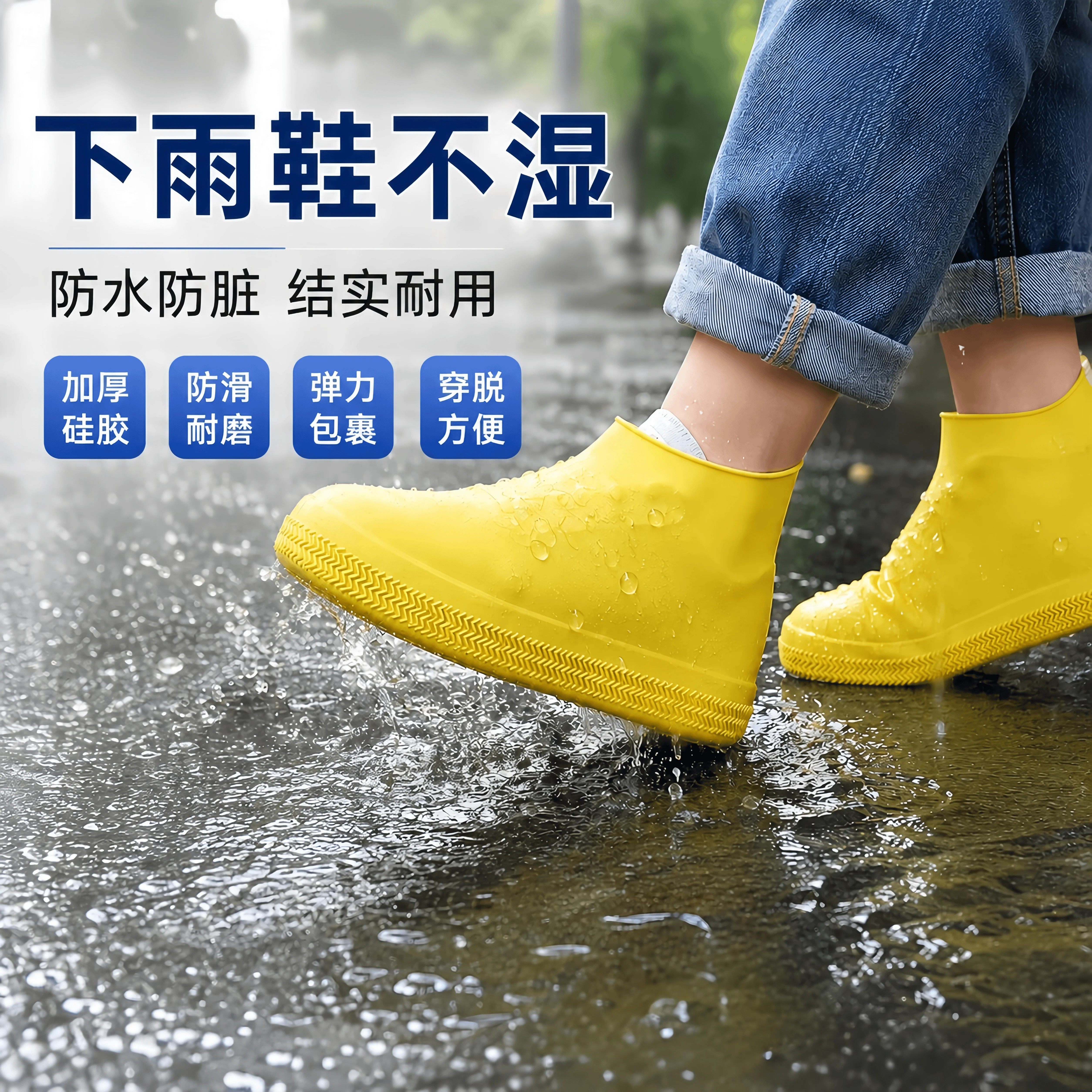 防水防滑加厚耐磨雨鞋雨靴男女