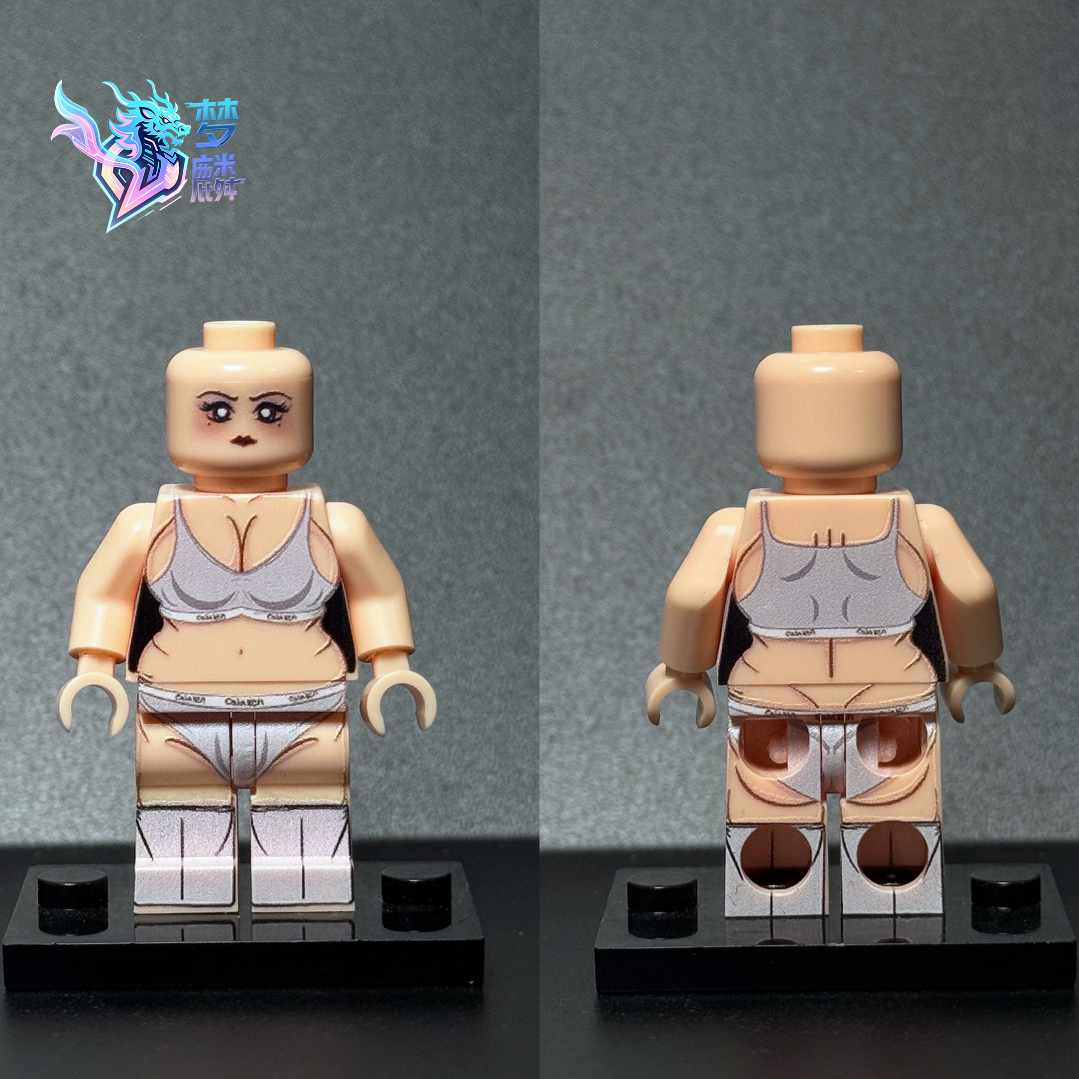 梦麟第三弹女性人仔素体积木