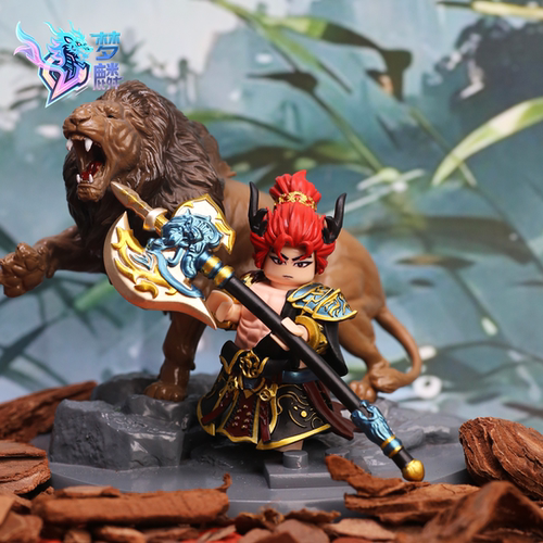 梦麟山海经龙生九子狻猊第三方人仔配件积木玩具手工涂装diy新品