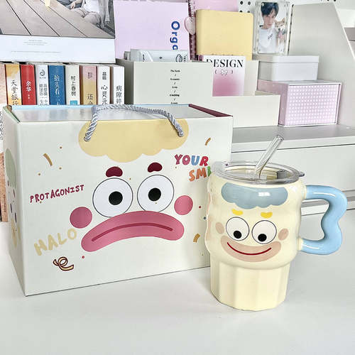 Birthday Gift Creative Joker Ceramic Mug for Boyfriend Drinking Cup Practical Companion Gift for Best Friend