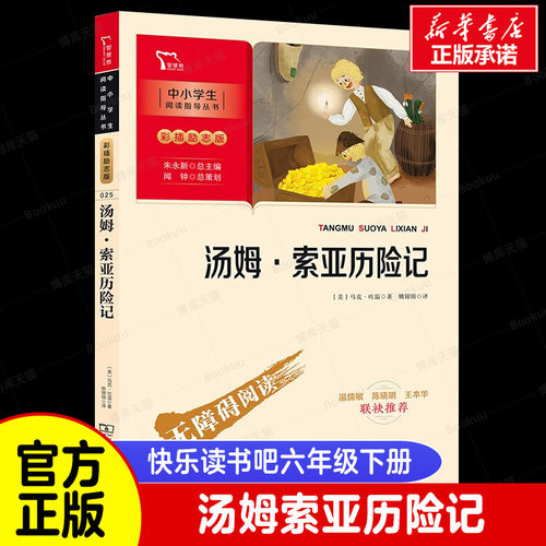 汤姆索亚历险记 彩插励志版无障碍阅读快乐读书吧六年级下册儿童同步课堂教材书本