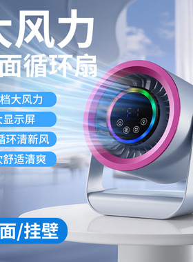 空盒子跨境涡轮壁挂台式小电风扇家用厨房充电静音桌面高速循环扇