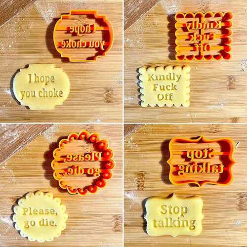 带着美好祝愿的饼干模具Cookie Molds With ood Wishes 饼空盒子