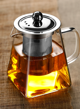 空盒子茶壶家用过滤泡茶壶加厚玻璃耐高温花茶壶红茶泡茶器功夫茶
