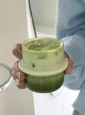 空盒子家用高硼硅玻璃草帽杯子玻璃杯 女士水杯简约透明创意草帽