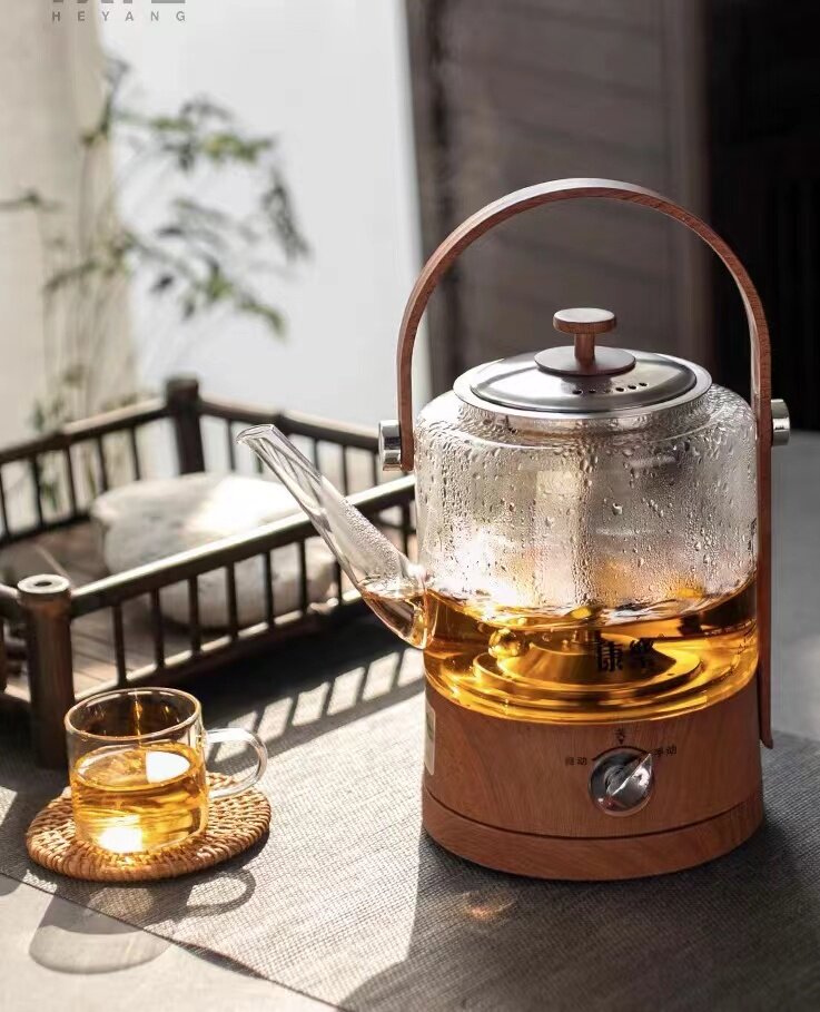 全自动玻璃蒸笼保健壶普洱黑白茶具沸水茶炉蒸汽茶壶电器
