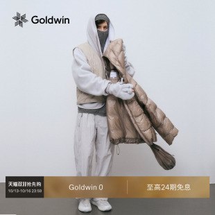 【Goldwin0】秋冬新品羊毛混纺抓绒外套连帽宽松卫衣针织开衫男款