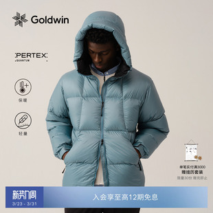 Goldwin PERTEX户外轻量羽绒服鸭绒保暖厚连帽外套男女款