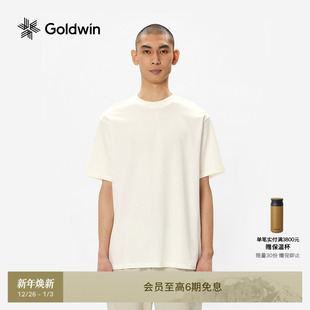 Goldwin夏短袖 T恤户外圆领纯色运动健身跑步男女同款