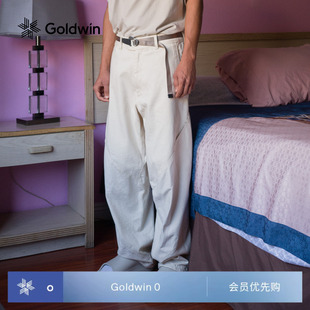 【Goldwin0】早春新品宽松牛仔裤户外柔软纹理感阔腿长裤男女同款