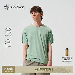T恤户外透气抗菌吸汗速干跑步T恤男女同款 Goldwin夏季 短袖