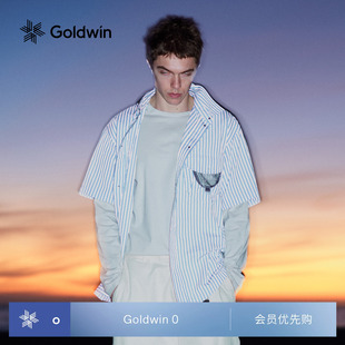 衬衫 反光条纹短袖 早春新品 口袋设计户外休闲男女同款 Goldwin0