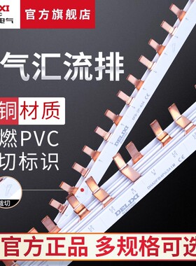 德力西电气汇流排空开接线排端子2P3P4P63ADPN漏电短路器接地紫铜