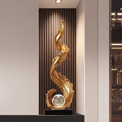 Spatio新中式风生水起玻璃摆件礼