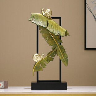 Spatio家大业大芭蕉叶摆件客厅玄关家居装饰品新中式搬新家乔迁礼