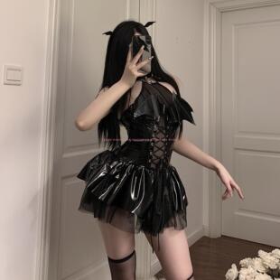 小恶魔服装cosplay性感床上纯欲角色扮演暗黑晴趣内衣qqny睡裙