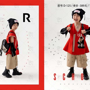 影楼新款儿童摄影服装3-5岁男童拍照衣服时尚个性潮服小童艺术照