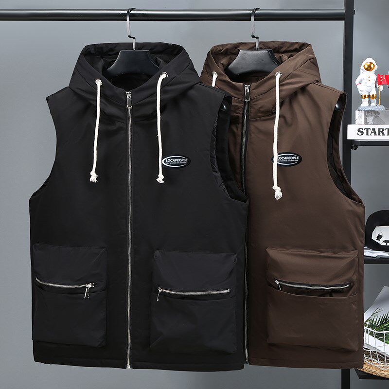 300斤大码羽绒棉马甲男宽松坎肩加肥加大保暖秋冬潮马夹外穿背心