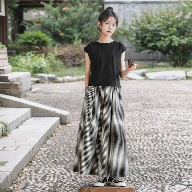 女大童夏款裤子时尚新款儿童宽松休闲裤透气纯棉洋气时髦女孩裙裤