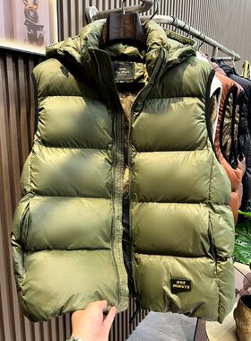 羽绒马甲男女情侣款2023年秋冬季新款保暖加厚宽松马夹坎肩外穿潮