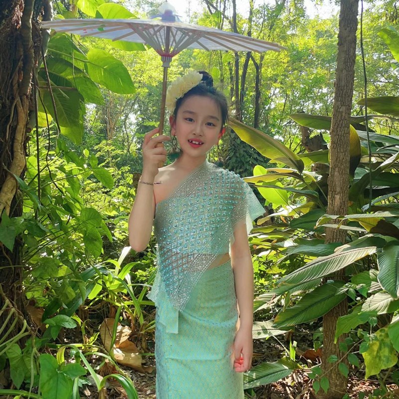 傣族民族服装女童套装抹胸泰式儿童节表演拍照影楼旅游夏装