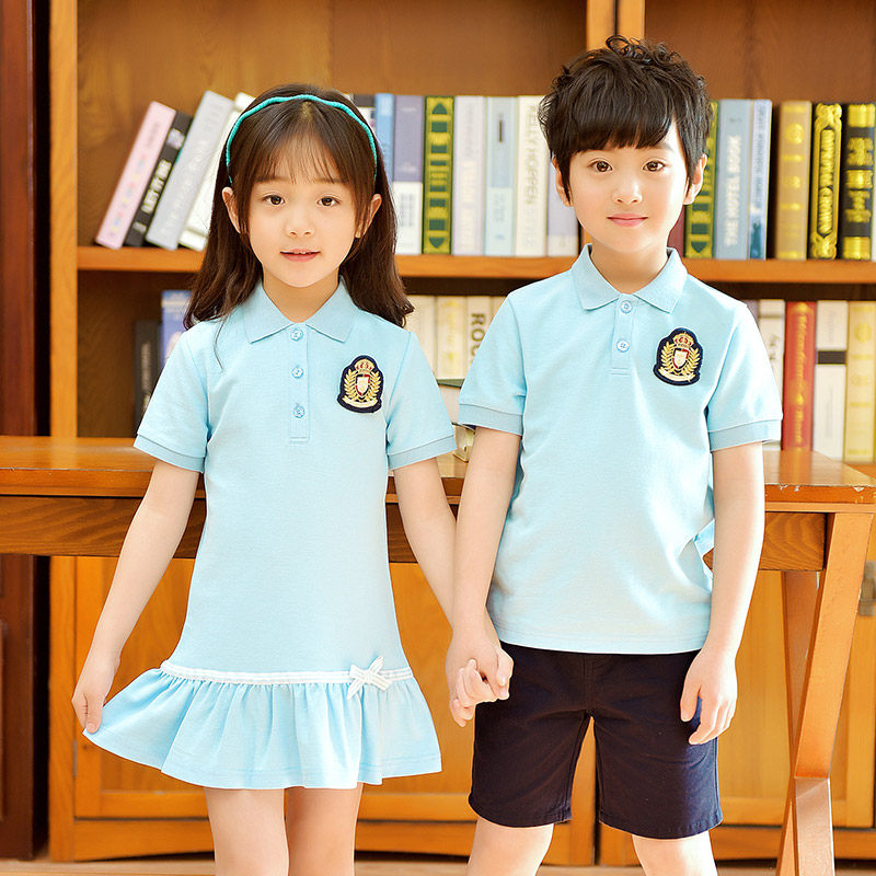 幼儿园园服套装男女童夏季短袖英伦学院风韩版校服裙中小学生班服