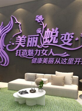 网红美容院墙面软装饰品房间布置挂画睫甲店氛围形象背景设计贴纸