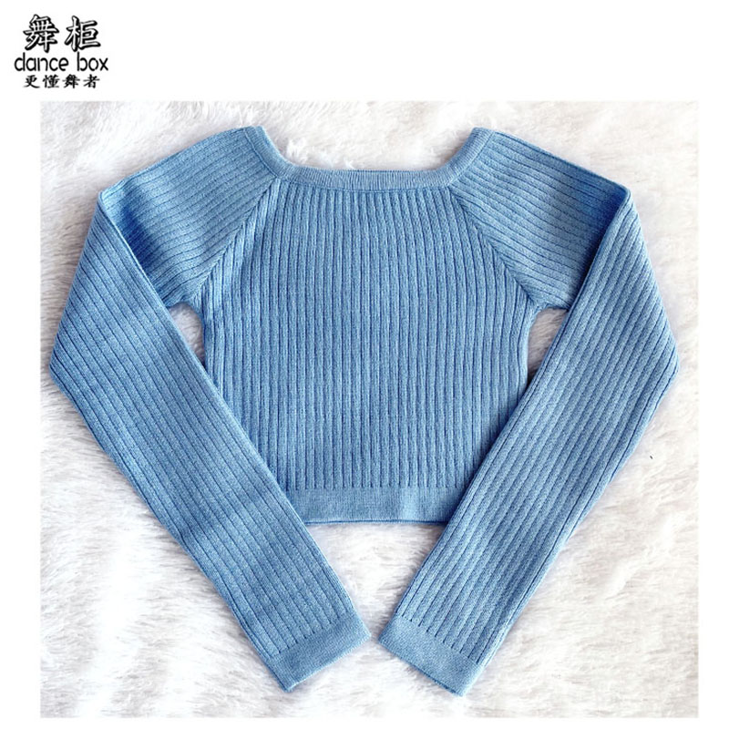 秋冬季儿童练功毛衣小外套毛衫保暖女童舞蹈服披肩加绒加厚外套