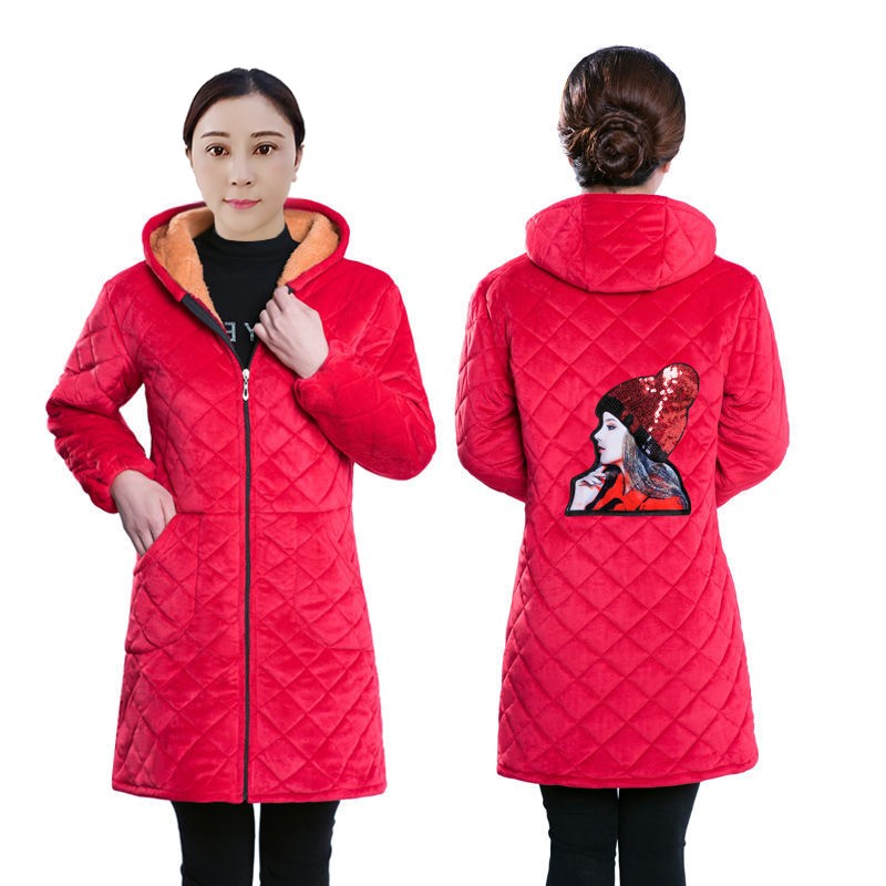 新款加绒加厚罩衣女成人中长款保暖围裙秋冬韩版工作服羽绒服防脏