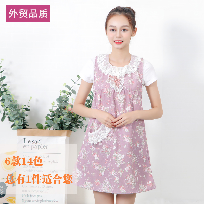 围裙韩版时尚 成人女士可爱田园欧式G公主家用厨房做饭背心式罩衣