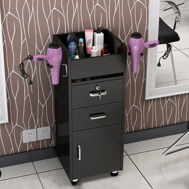 理发店美发工具柜子推车镜台柜发廊理发柜收纳小柜子工具车储物柜