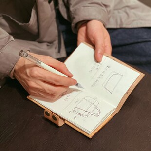 慢工手工定制TN随行手账本可替换内页植鞣头层牛皮笔记本套手账本