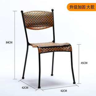 竹椅凳子阳台腾子小椅茶几家用矮编餐椅椅单人R藤椅椅靠背滕小号