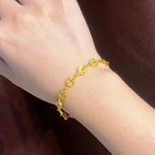 新款 碎冰冰铜钱手链轻奢高级感小众设计精致百搭五帝钱招财暴富女