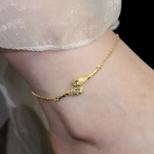 网红钛钢灵蛇脚链加长版 不掉色气质轻奢高级感配饰小众设计感新款