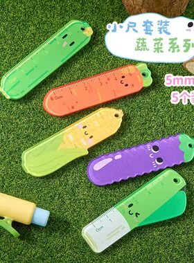 掌心尺迷你尺子5cm中小学生专用尺子套装可爱高颜值画图测量文具