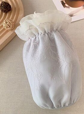 袖套女秋冬羽绒服专用短款袖套女式蕾丝冬季防污护袖韩版可爱袖头