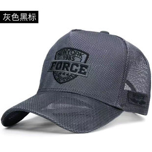 全网眼帽子男款夏季高顶大头围棒球帽轻薄透气宽檐防晒遮阳盾牌图