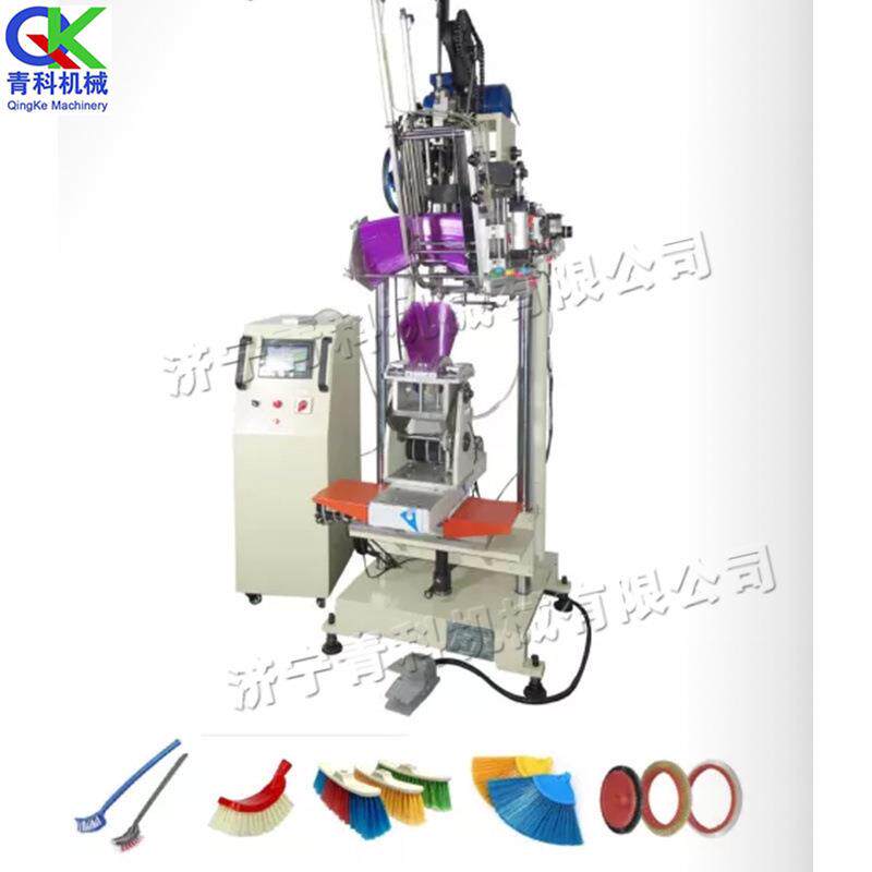 小型三轴高速植毛机 头梳植毛钻孔一体机 钢丝刷扫帚种毛设备