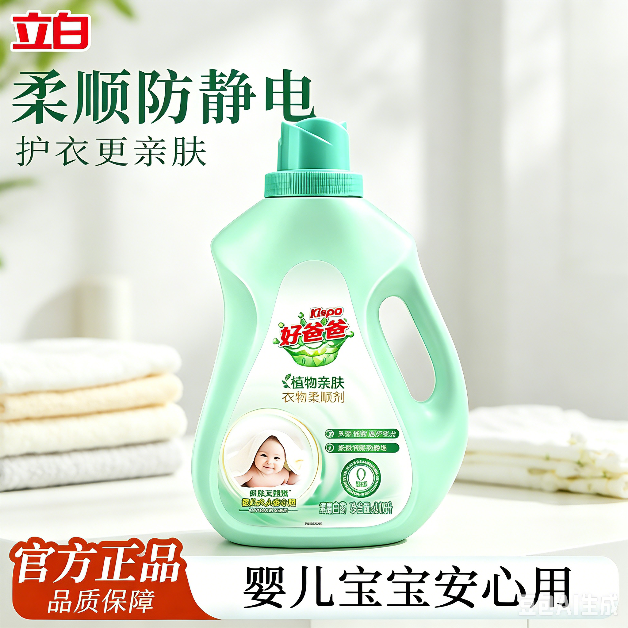立白好爸爸亲肤柔顺剂防静电护衣留香柔软衣物护理洗液官方正品
