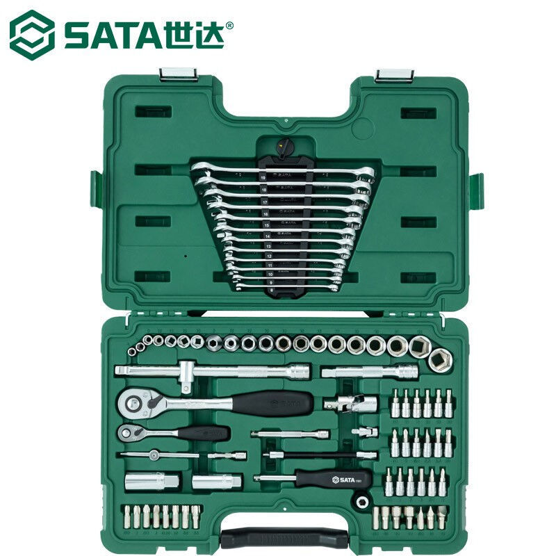 世达09518套筒工具组套机修80件组合工具套装棘轮两用扳手旋具头图片