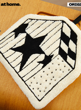 gohm{星星小屋}原创设计挂式高颜值厨房卫生间珊瑚绒吸水擦手巾