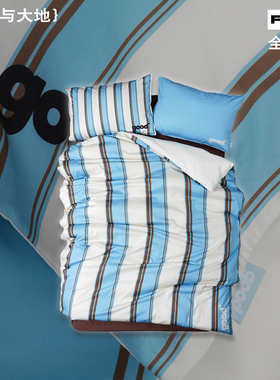 美好商店at home四件套{天空与大地}撞色混搭条纹全棉100支家居