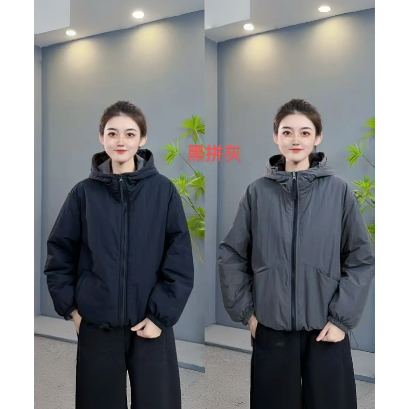 连帽洋气棉衣宽松保暖女款