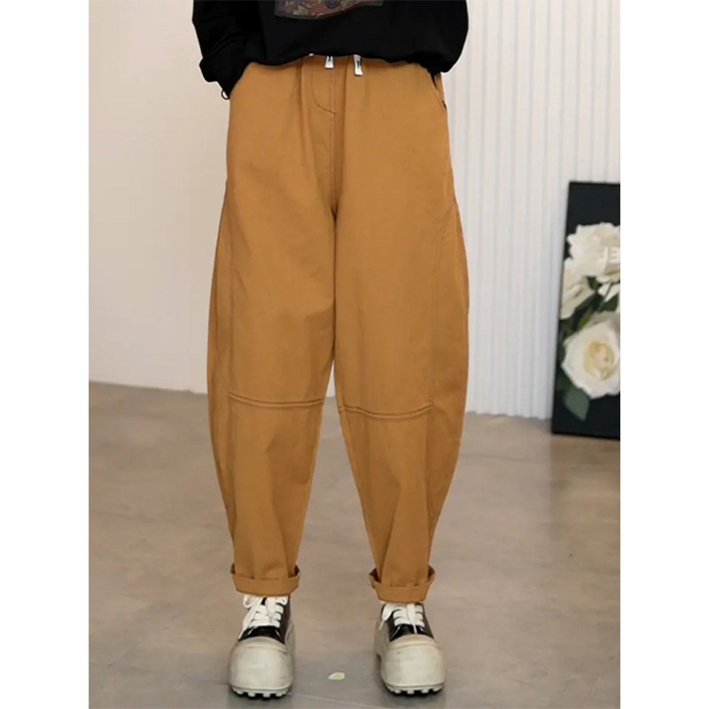 2025秋季新款减龄显瘦女士休闲裤时尚洋气宽松哈伦裤纯色百搭长裤 - 叙尚蓝旗舰店出品