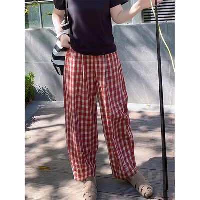 宽松显瘦百搭九分休闲裤女潮