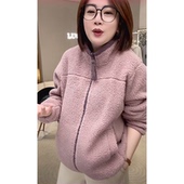 2025冬季 新款 两面穿羊毛颗粒绒保暖户外防风洋气立领厚外套上衣女