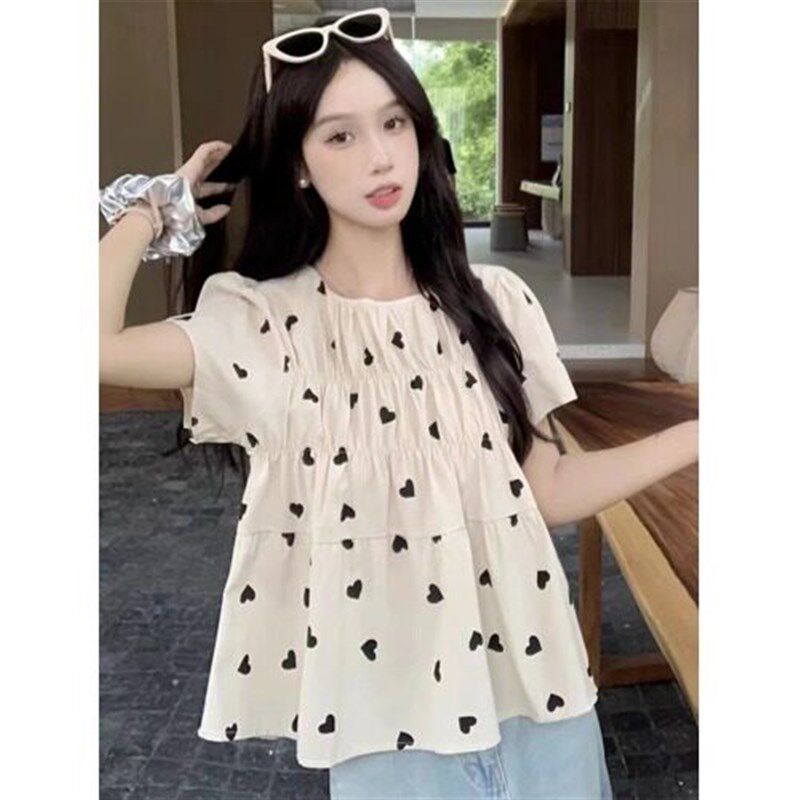 极速孕妇装夏装遮肚不显怀t上衣短袖t恤娃娃衫裤子套装夏季薄款小