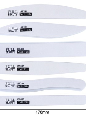 极速5Pcs/Lot White Nail Files 100/180 GrKit Buffer Block Set